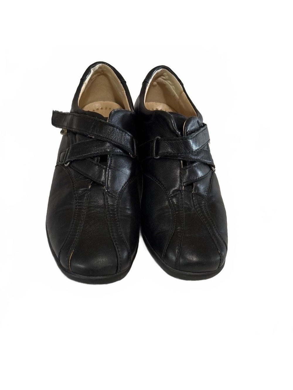 Grandmacore Fidelio Womens Black Leather Orthopedic Walking Shoes Sz 6.5 US EU39